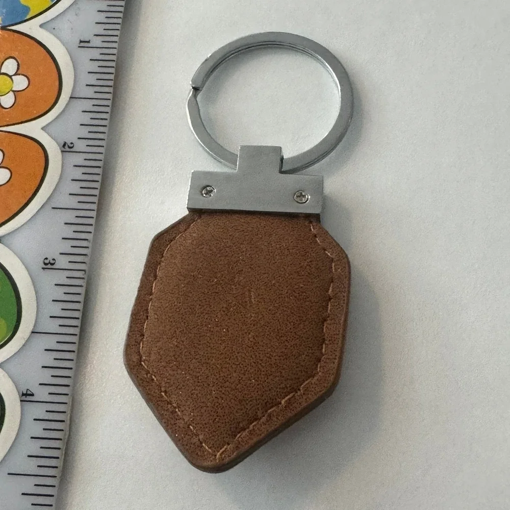 Faux Leather Eagle Emblem Keychain‎ Vintage Style Accessory